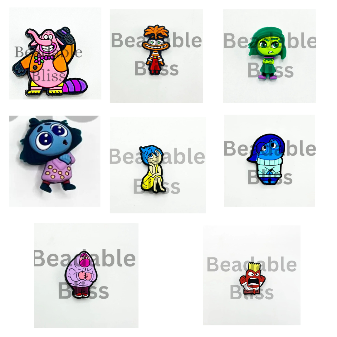 *Custom PREORDER* Inside Out characters (Beaded pen/Mechanical pencil/Stylus/Carabiner keychain/ Keychain/ Bookmark)