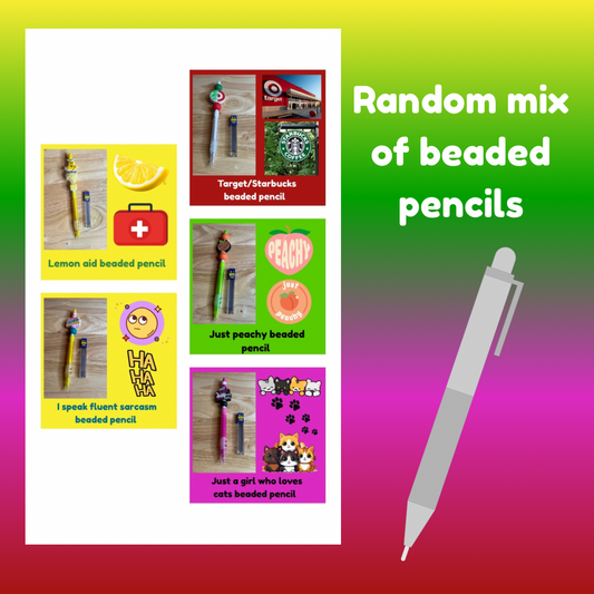 Random mix of beaded pencils