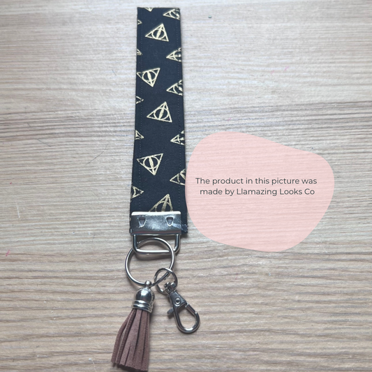 Harry Potter and the Deathly Hallows wrist keyfob/ keychain/wristlet