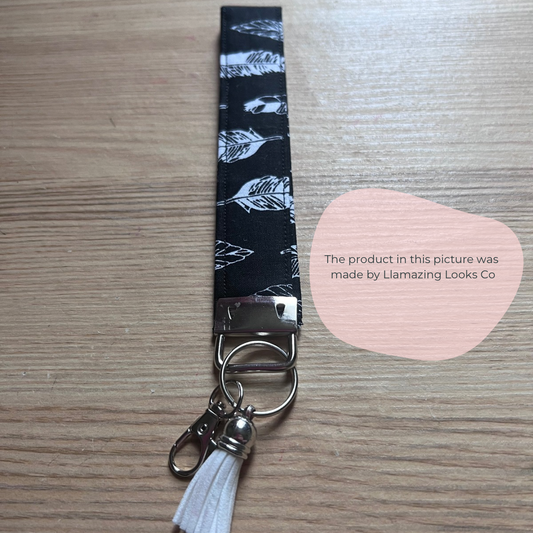 Feathered Flight wrist keyfob/ keychain/wristlet