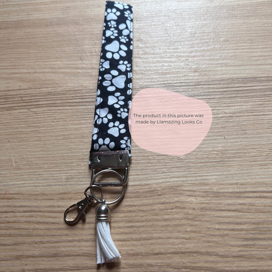 Everything Is Pawsome wrist keyfob/ keychain/wristlet