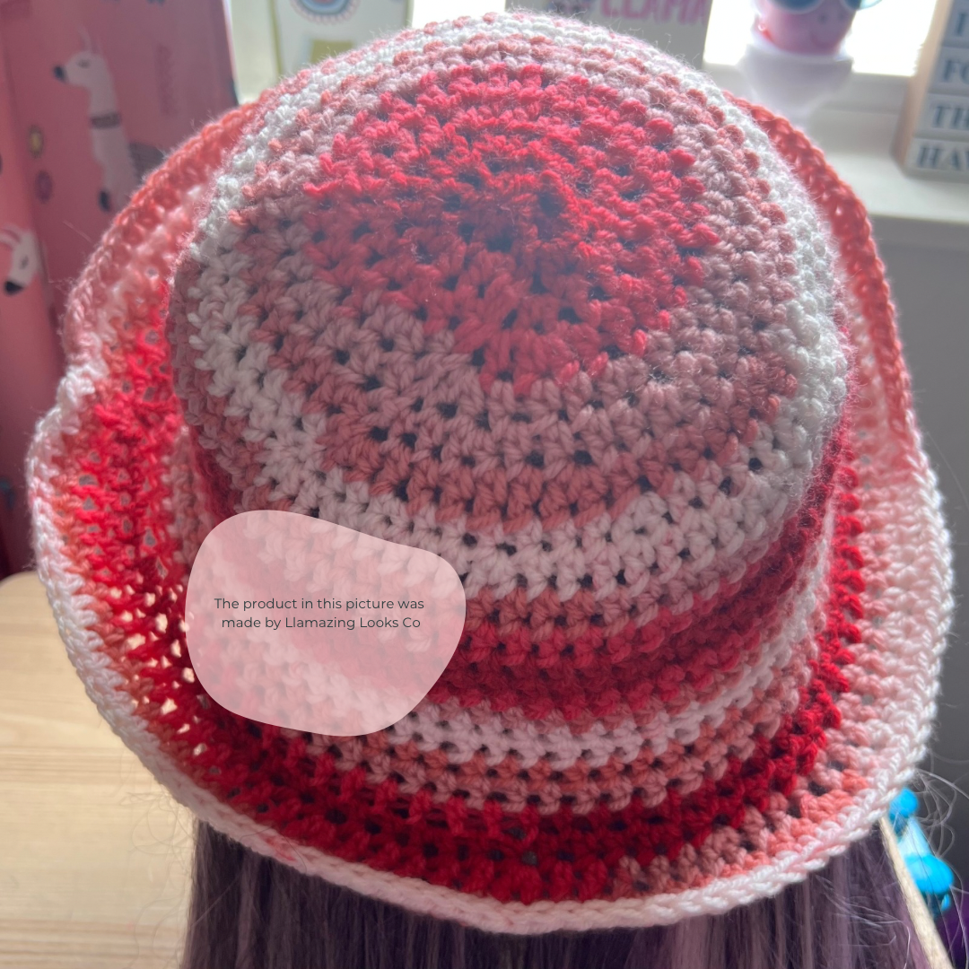 Summer Berry Crochet Bucket Hat