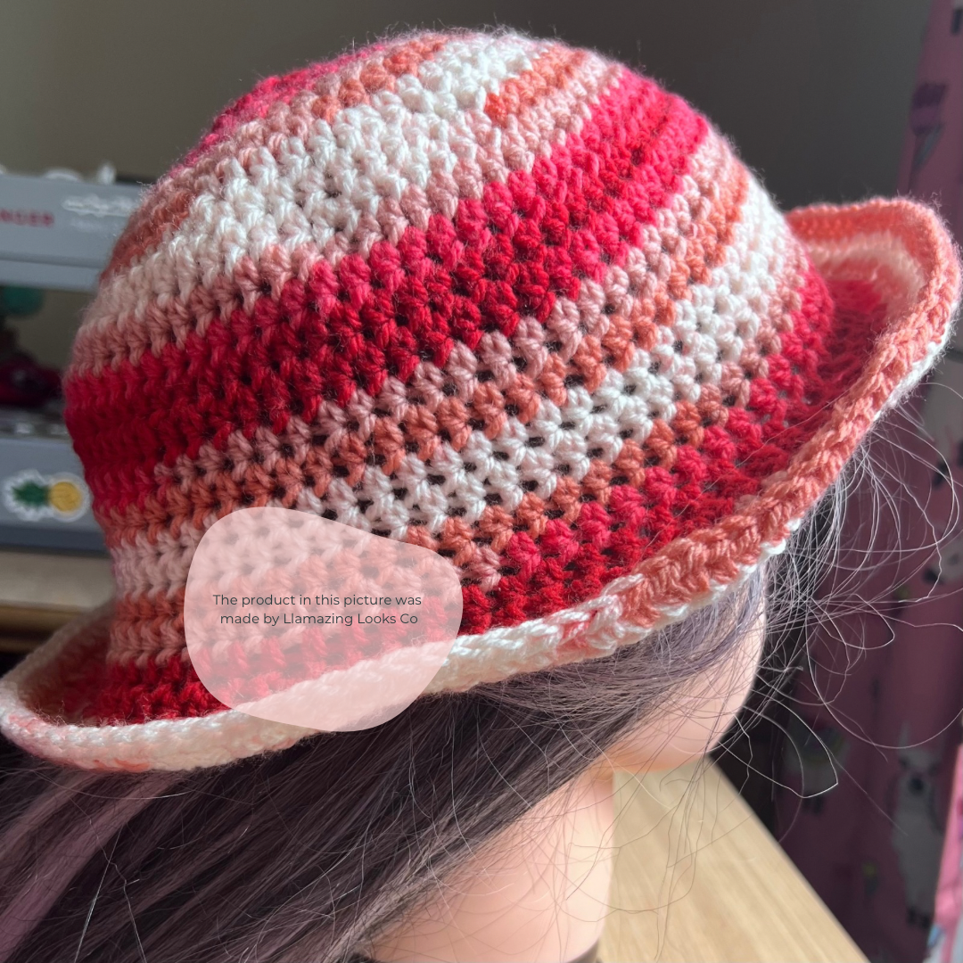 Summer Berry Crochet Bucket Hat