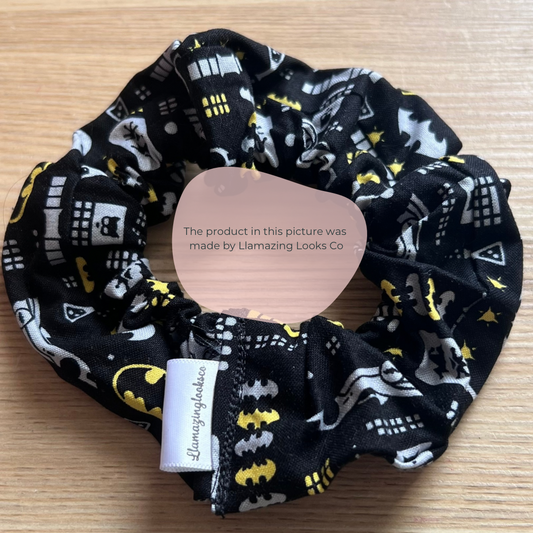 Batman pattern #3 Hair Scrunchie