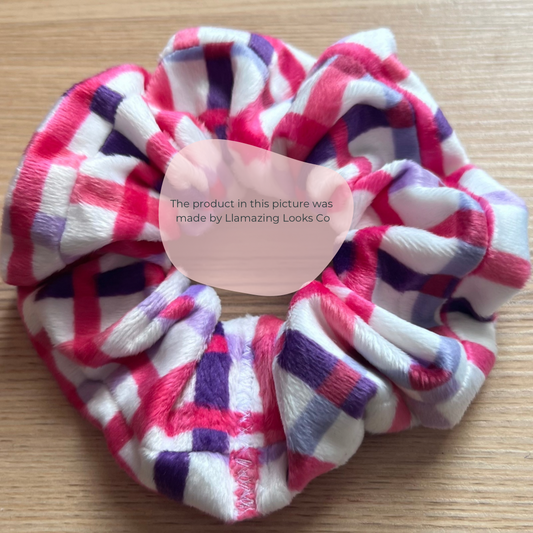 Soft + Plush Pretty in Plaid Hair Scrunchie