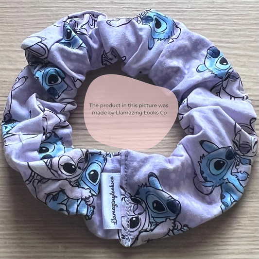 Stitch & Angel Pattern #1 Hair Scrunchie